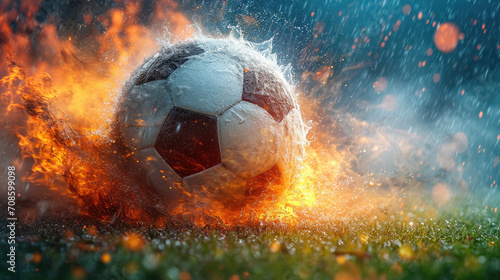 Fiery Soccer Ball Concept