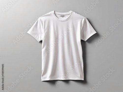 White blank t shirt, classic crew neck, organic soft cotton, fashion branding concept, mockup