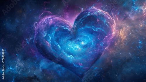Love heart made of swirling galaxy in deep space universe © Robert Kneschke