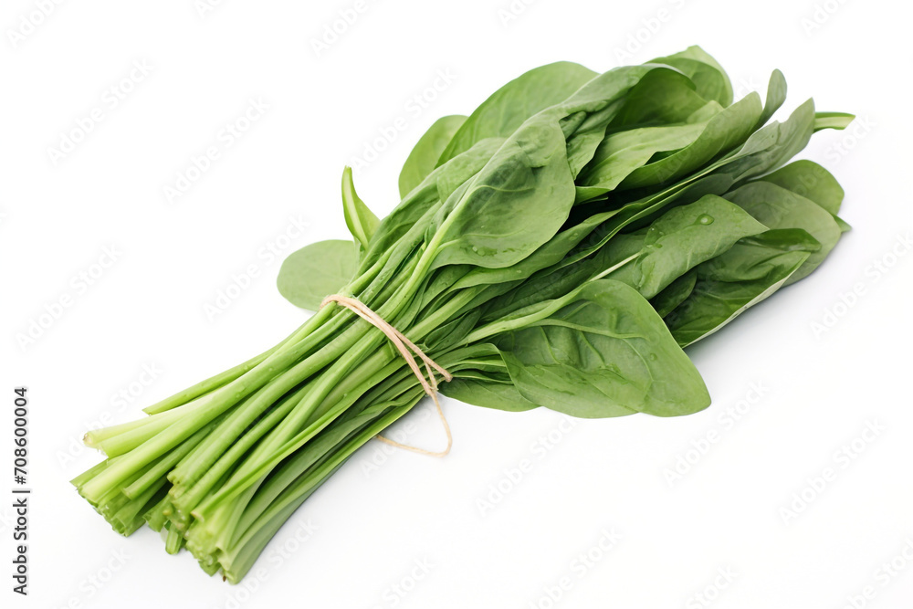 Water Spinach (Kangkong) isolated on white background created with Generative Ai Water Spinach (Kangkong) isolated on white background created with Generative Ai