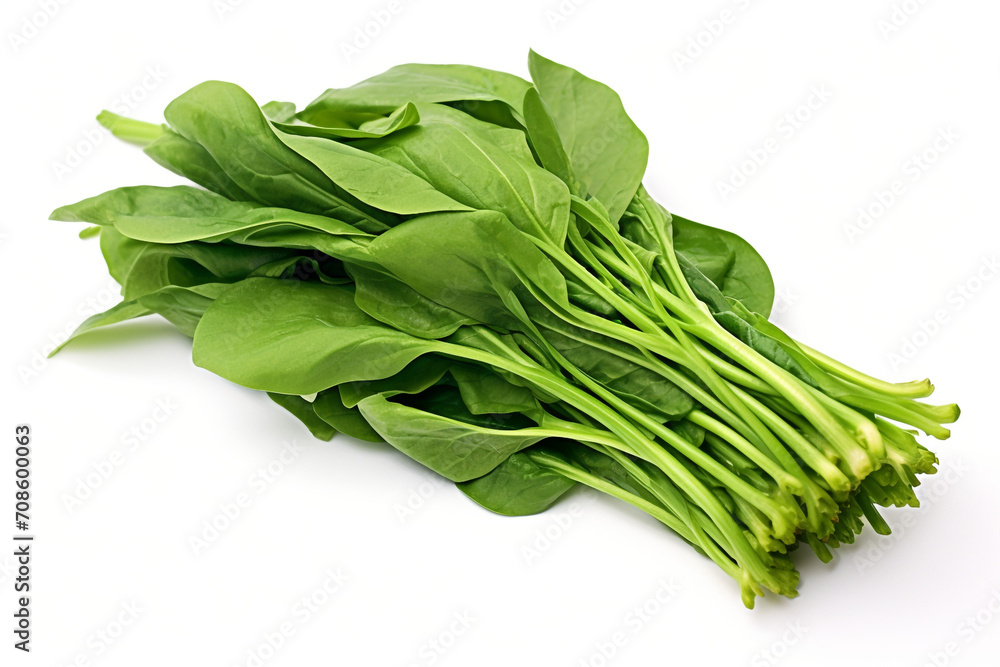 Water Spinach (Kangkong) isolated on white background created with Generative Ai Water Spinach (Kangkong) isolated on white background created with Generative Ai