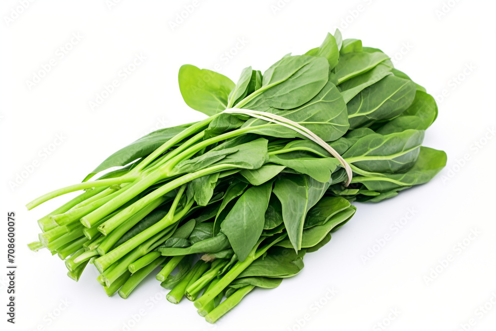 Water Spinach (Kangkong) isolated on white background created with Generative Ai Water Spinach (Kangkong) isolated on white background created with Generative Ai