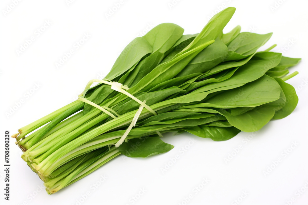Water Spinach (Kangkong) isolated on white background created with Generative Ai Water Spinach (Kangkong) isolated on white background created with Generative Ai