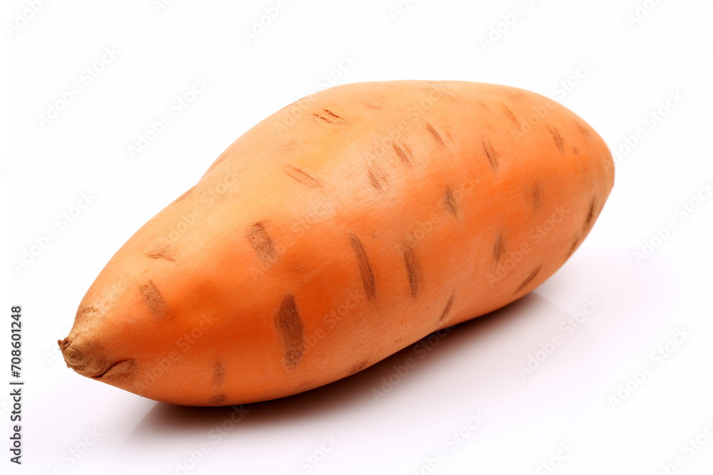 Sweet Potato isolated on white background created with Generative Ai