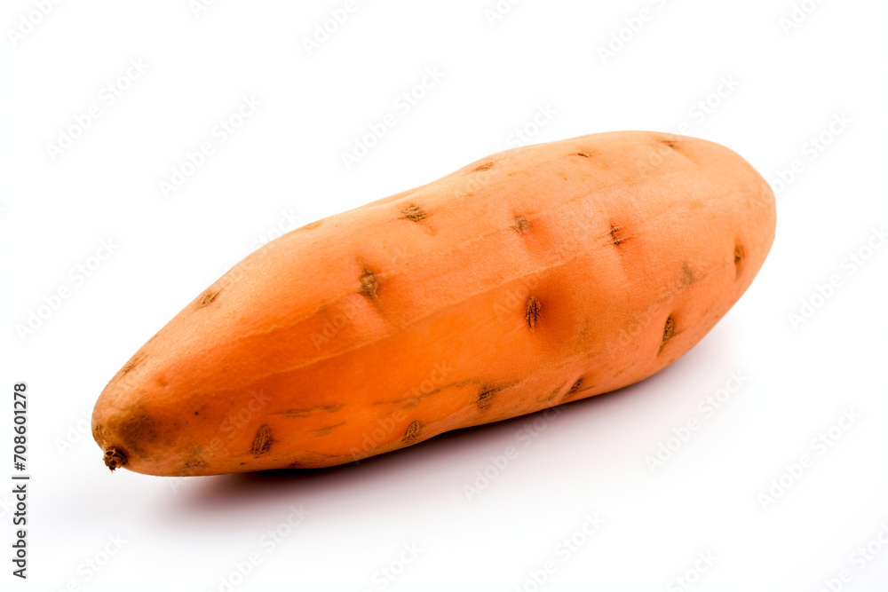 Sweet Potato isolated on white background created with Generative Ai Sweet Potato isolated on white background created with Generative Ai