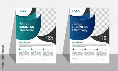 Creative modern professional corporate flyer design. 