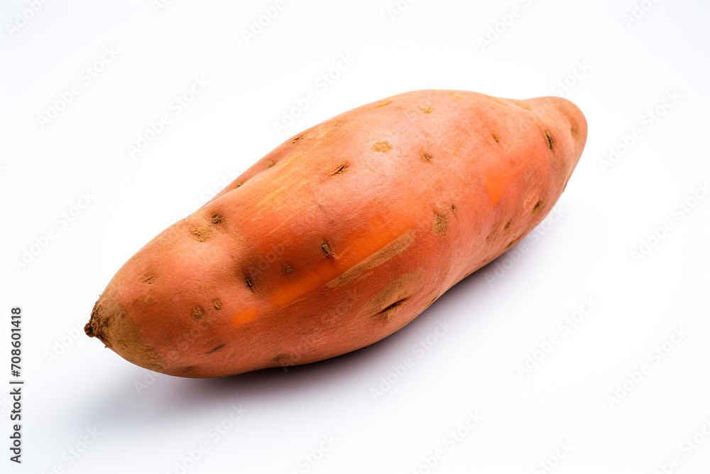 Sweet Potato isolated on white background created with Generative Ai