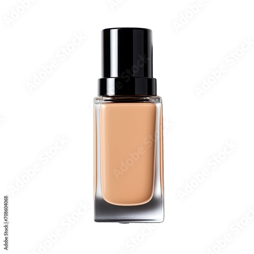 A Bottle of Foundation Makeup.. Isolated on a Transparent Background. Cutout PNG.