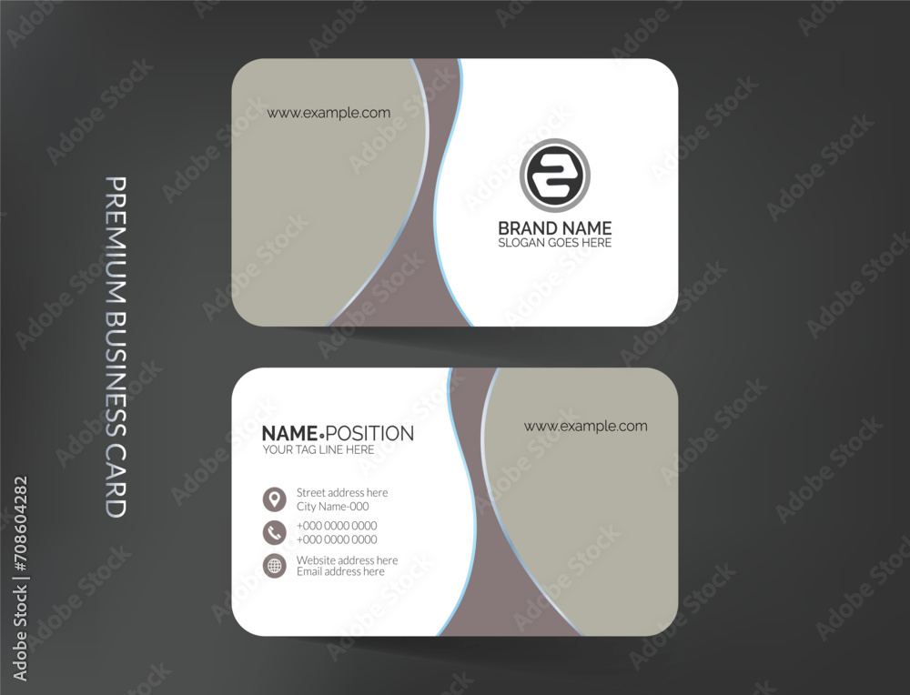Simple and clean business card template layout