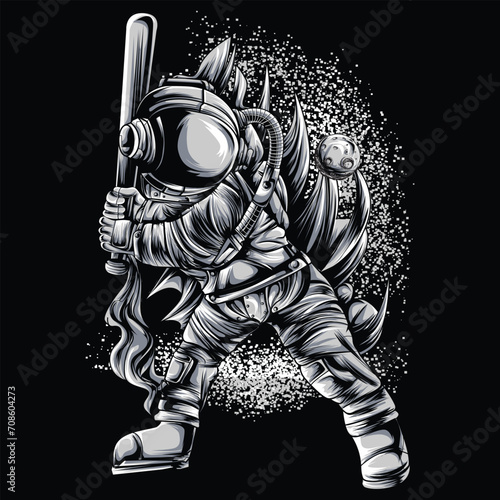 illustration of astronaut sport games.