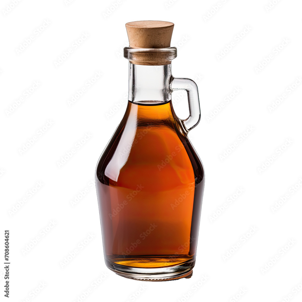 A Bottle of Vinegar Often Used for Cooking.. Isolated on a Transparent Background. Cutout PNG. A Bottle of Vinegar Often Used for Cooking.. Isolated on a Transparent Background. Cutout PNG.