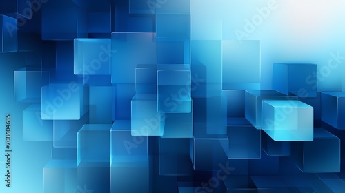 Abstract backdrop in the form of a blue square with gradient colors, Generative AI.