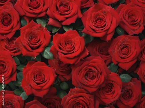 3D red rose background  Valentine s Day festival