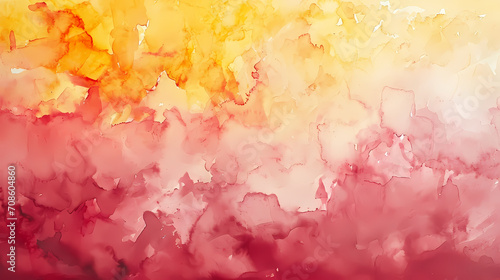 Soft watercolor wash in serene reds and yellows, perfect for peaceful background use, wallpaper or background resource