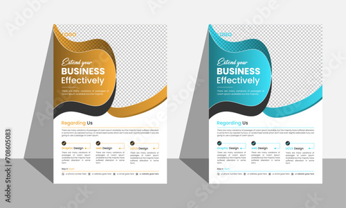 Modern creative stylish corporate business flyer design.