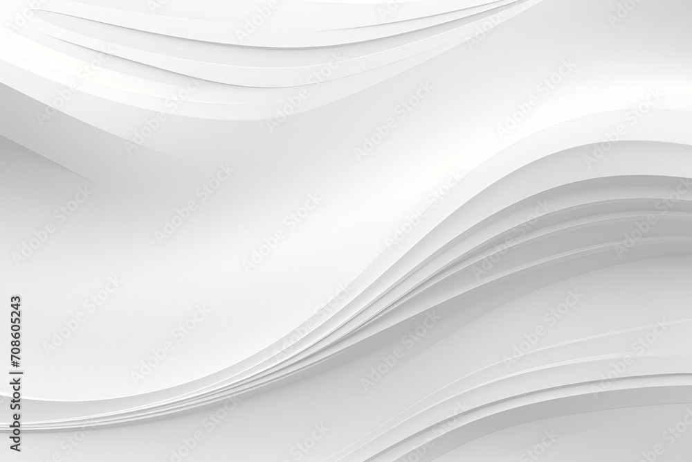 White geometric architectural 3D abstract minimalistic background with waves White geometric architectural 3D abstract minimalistic background with waves
