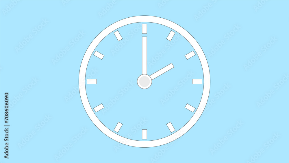 Clock icon 2hr color code ACE7FF arrow show 2 hour about 12.00 to 2.50. on the background. Clock icon 2hr color code ACE7FF arrow show 2 hour about 12.00 to 2.50. on the background.