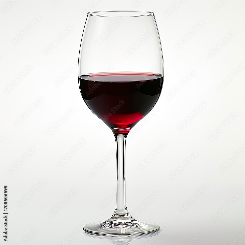 Glass of red wine side view isolated on a white background Glass of red wine side view isolated on a white background
