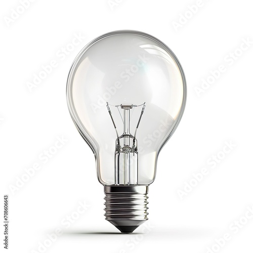 Light bulb isolated on white, Realistic photo image photo