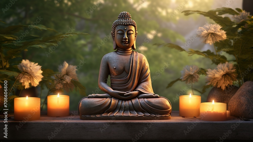 Abstract Beautiful Buddha With natural Background Abstract Beautiful Buddha With natural Background
