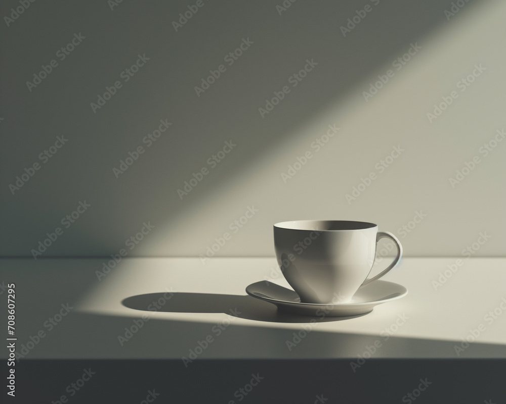 isolated cup of coffee in warm morning light isolated cup of coffee in warm morning light
