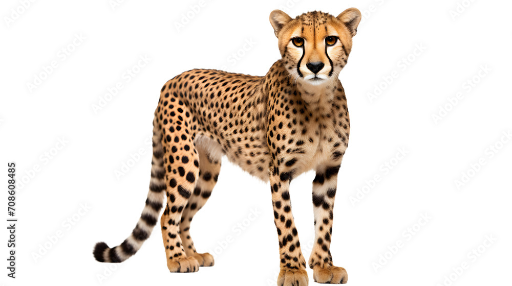 The majestic cheetah stands tall, its sleek spotted coat blending into the darkness, exuding power and grace as a true king of the wild The majestic cheetah stands tall, its sleek spotted coat blending into the darkness, exuding power and grace as a true king of the wild