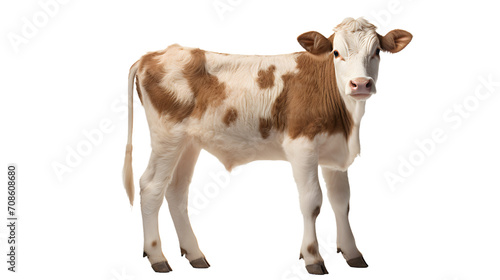 A majestic dairy cow stands proudly against a dark backdrop, its snout raised with bovine grace, embodying the strength and beauty of the animal kingdom