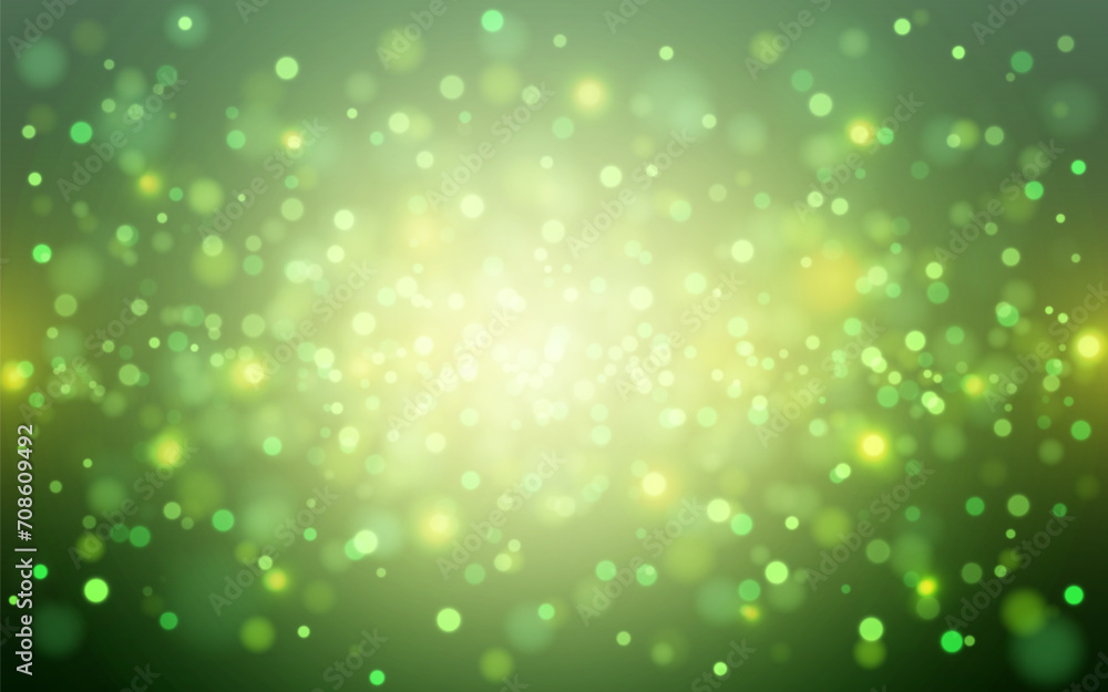 Nature green bokeh soft light abstract background, Vector eps 10 illustration bokeh particles, Background decoration