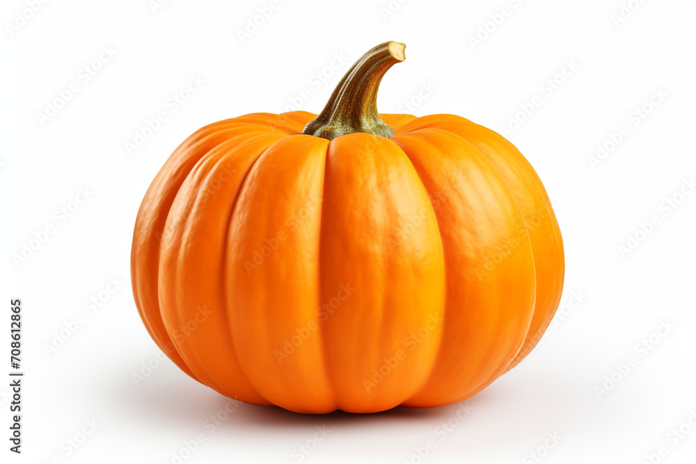 Pumpkin isolated on white background created with Generative Ai