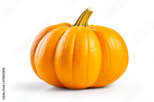 Pumpkin isolated on white background created with Generative Ai