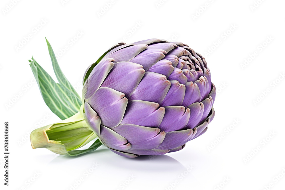 Fototapeta premium Artichoke isolated on white background created with Generative Ai