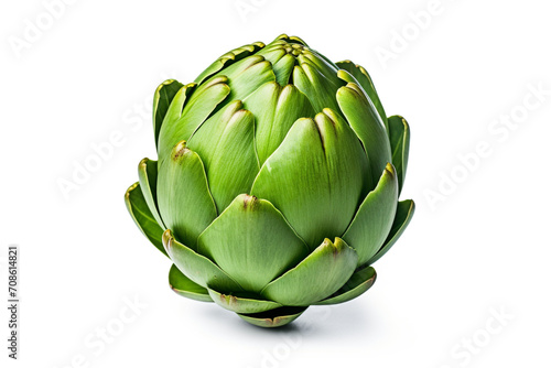 Artichoke isolated on white background created with Generative Ai