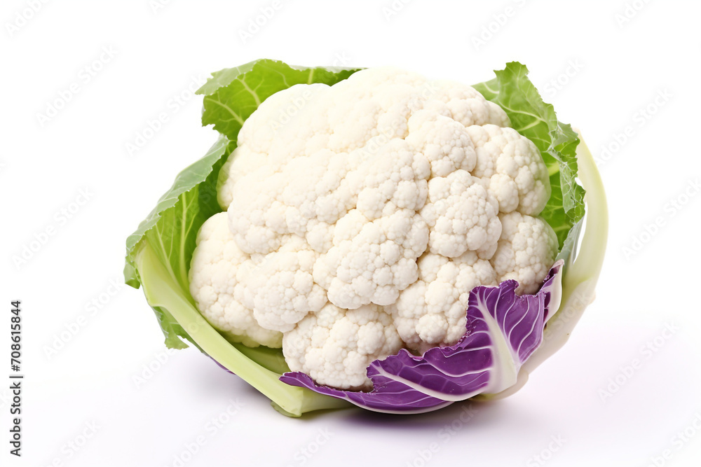 Cauliflower isolated on white background created with Generative Ai Cauliflower isolated on white background created with Generative Ai