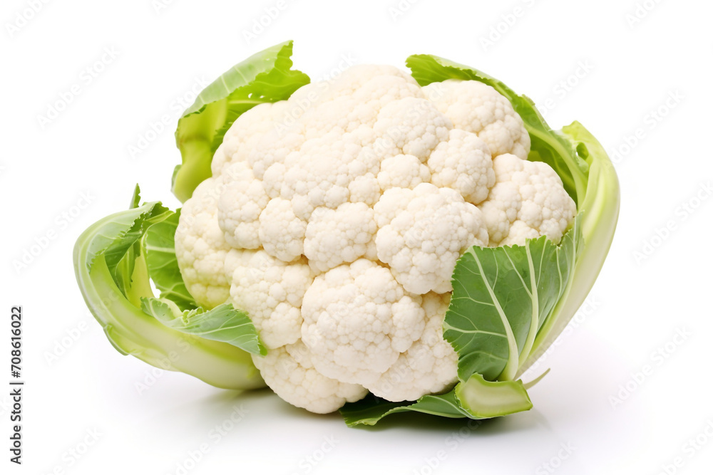 Cauliflower isolated on white background created with Generative Ai Cauliflower isolated on white background created with Generative Ai