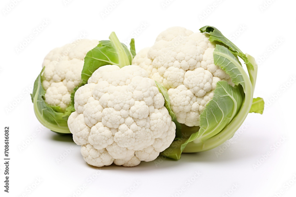 Cauliflower isolated on white background created with Generative Ai Cauliflower isolated on white background created with Generative Ai