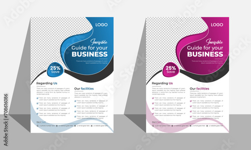Corporate business A4 flyer design. fully editable