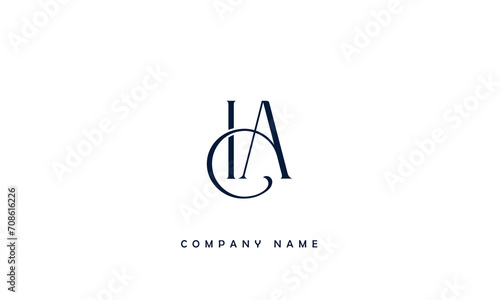 AI, IA, A, I Abstract Letters Logo Monogram