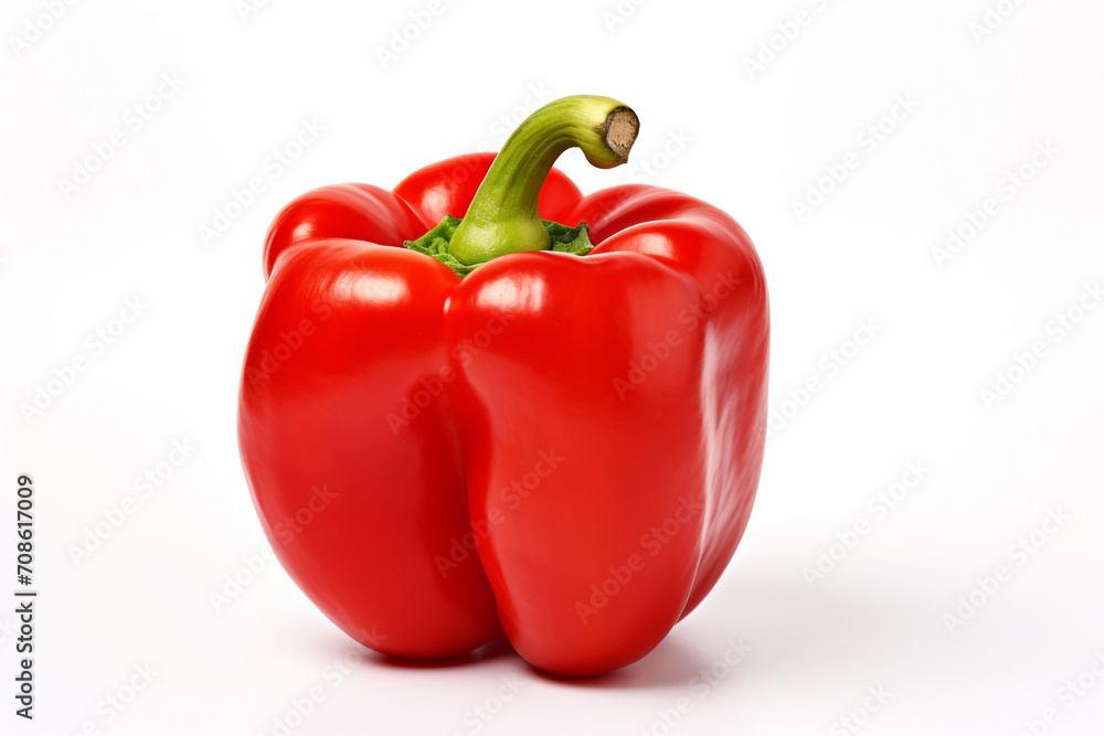 Bell Pepper isolated on white background created with Generative Ai