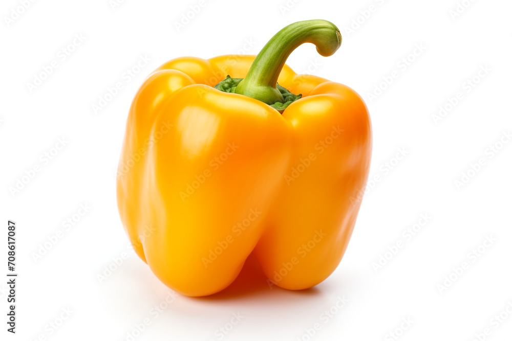 Bell Pepper isolated on white background created with Generative Ai Bell Pepper isolated on white background created with Generative Ai