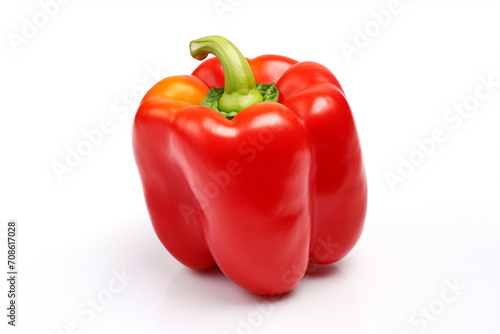Bell Pepper isolated on white background created with Generative Ai