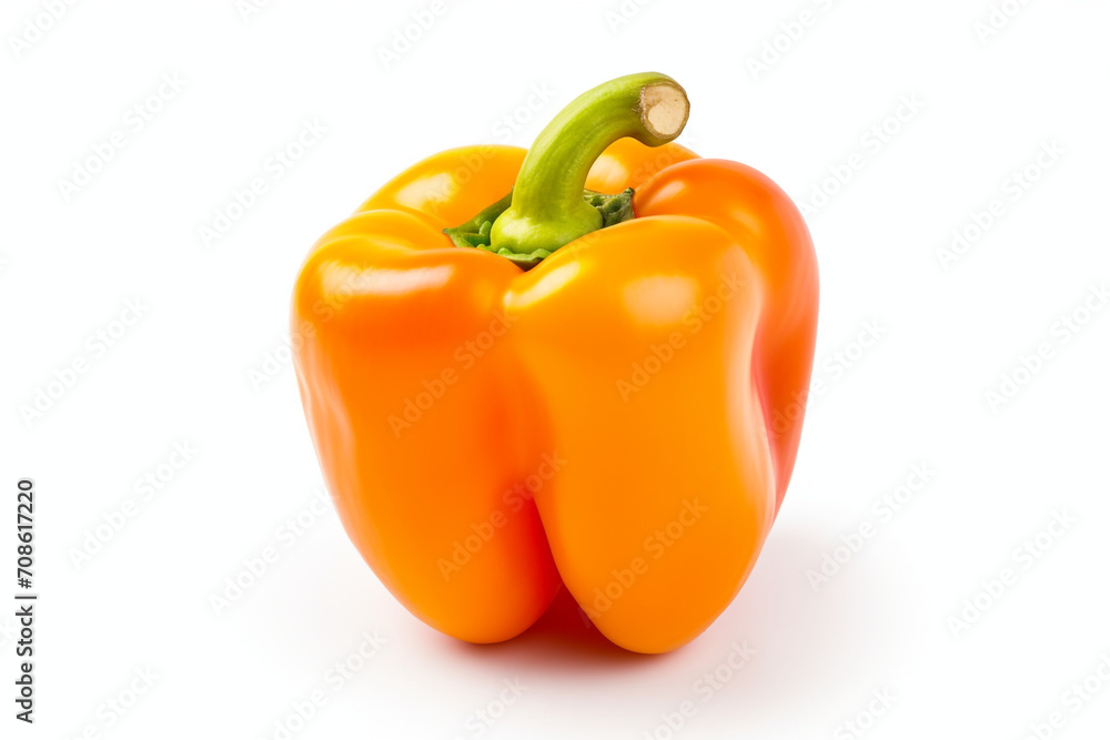 Bell Pepper isolated on white background created with Generative Ai Bell Pepper isolated on white background created with Generative Ai