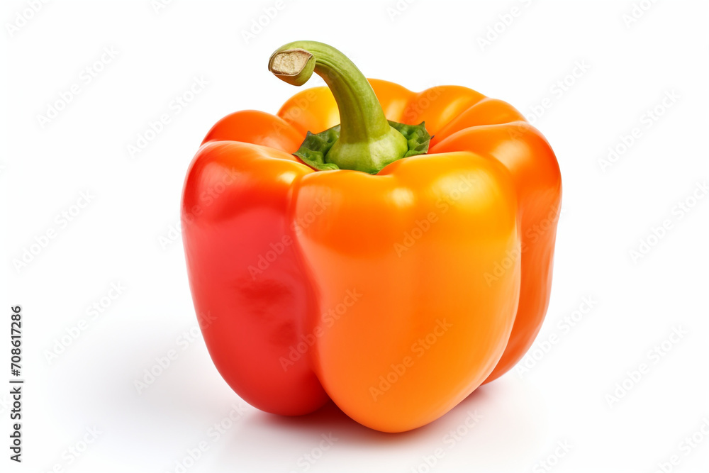 Bell Pepper isolated on white background created with Generative Ai Bell Pepper isolated on white background created with Generative Ai