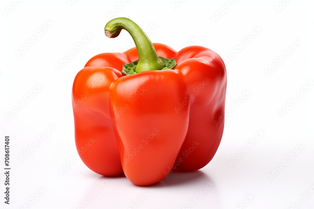 Bell Pepper isolated on white background created with Generative Ai