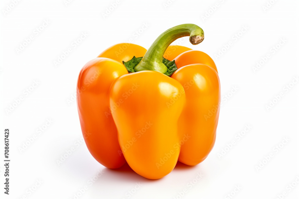 Bell Pepper isolated on white background created with Generative Ai