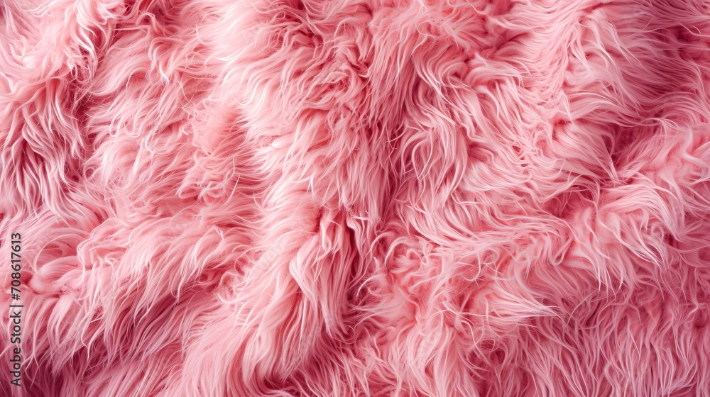 Close-Up of Pink Fur Texture - Soft, Luxurious, and Vibrant
