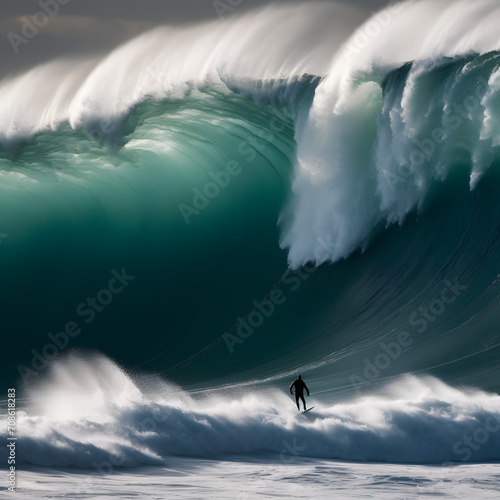 surfer on the largest wave ever