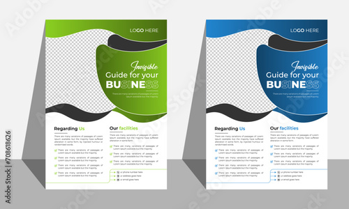 Modern corporate fully editable business A4 flyer design.