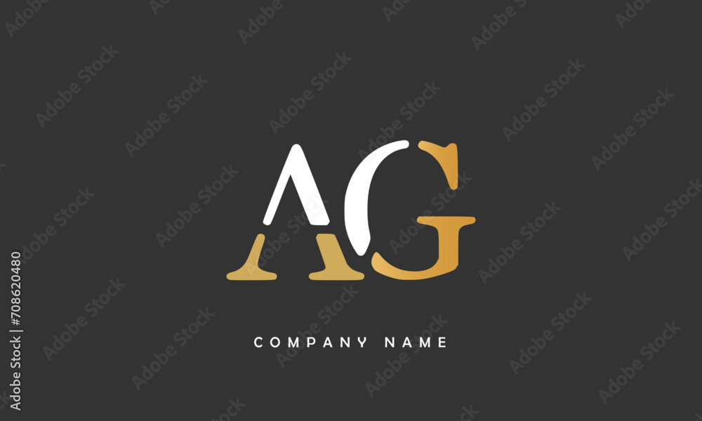 AG, GA, A, G Abstract Letters Logo Monogram AG, GA, A, G Abstract Letters Logo Monogram