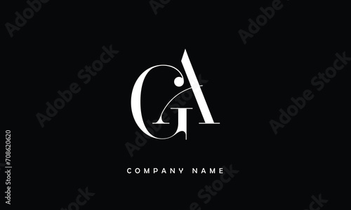 AG, GA, A, G Abstract Letters Logo Monogram