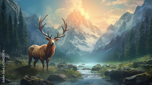 elk in the mountains © Евгений Высоцкий